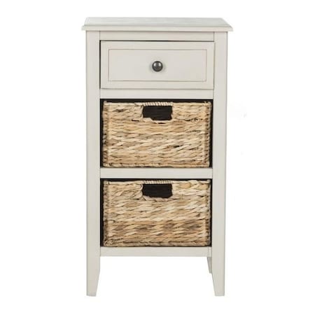 Safavieh Everly Drawer Side Table- Vintage Grey - 27.6 x 11.8 x 15 in. AMH5743D